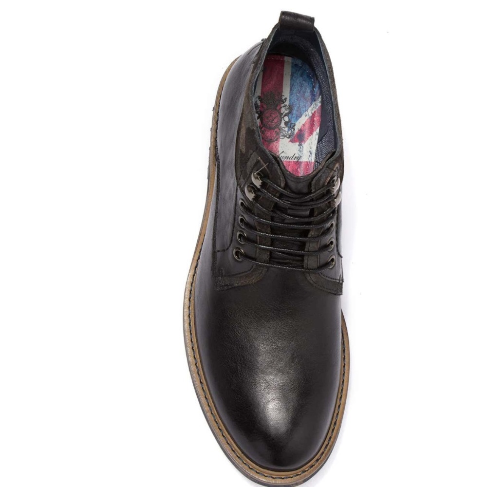 ENGLISH LAUNDRY RONAN BLACK LEATHER BOOTS - Picture 4 of 5